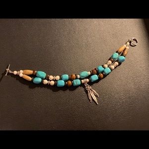 Native American made bracelet with turquoise